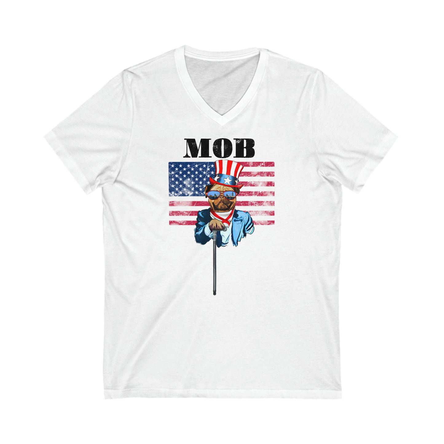 Unisex Jersey Short 9 Stagg Sleeve V-Neck Tee
